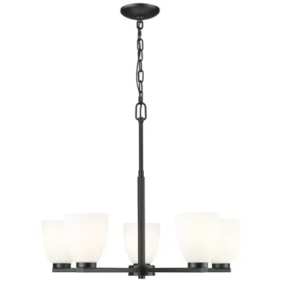 Z-lite Naya By  Matte Black 5 Light Chandelier