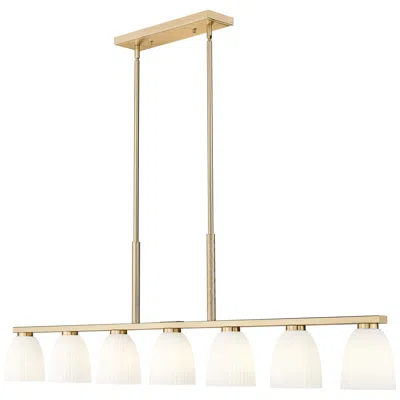 Z-lite Naya By  Modern Gold 7 Light Linear Chandelier