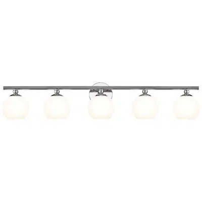 Z-lite Neoma 38 1/4" Wide Chrome 5-light Vanity Bath Light