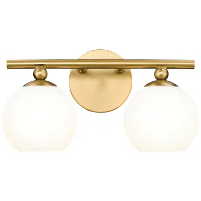 Z-lite Neoma 7 1/4" High Modern Gold 2-light Wall Sconce