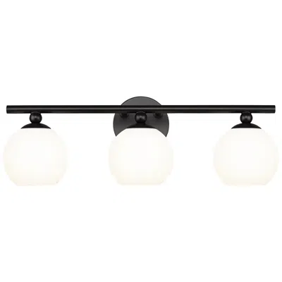 Z-lite Neoma By  Matte Black 3 Light Vanity