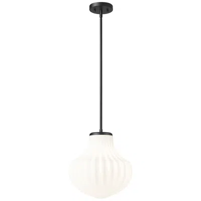 Z-lite Newbury By  Matte Black 13 Inch 1 Light Pendant