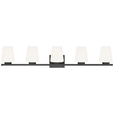 Z-lite Nextra By  Matte Black 5 Light Vanity In White