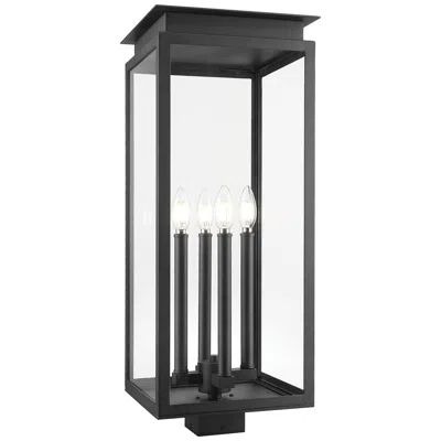 Z-lite Nova 26 3/4" High Black 4-light Outdoor Post Light