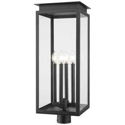 Z-lite Nova 27 1/2" High Black 4-light Outdoor Post Light