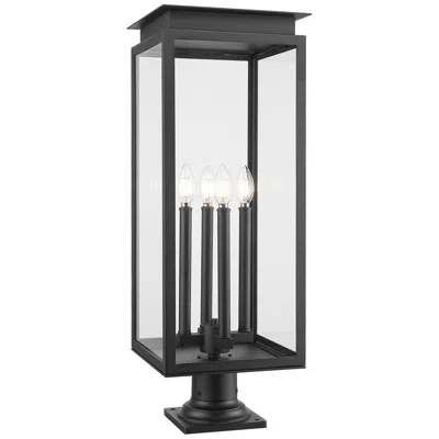 Z-lite Nova 29 1/2" High Black 4-light Outdoor Pier Light