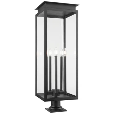 Z-lite Nova 37" High Black 5-light Outdoor Pier Light