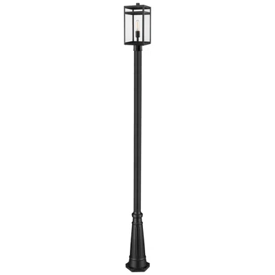 Z-lite Nuri By  Black 111.75 Inch 1 Light Outdoor Post Mounted Fixture