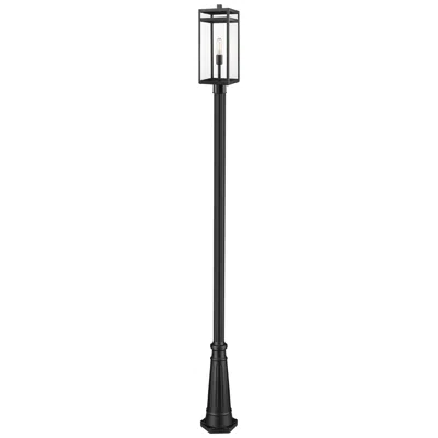 Z-lite Nuri By  Black 115.5 Inch 1 Light Outdoor Post Mounted Fixture
