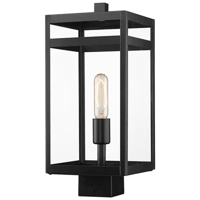 Z-lite Nuri By  Black 17.5 Inch 1 Light Outdoor Post Mount Fixture