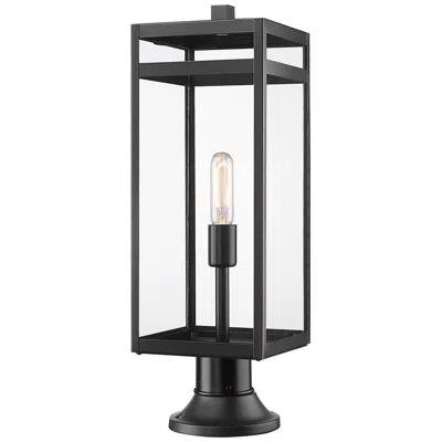 Z-lite Nuri By  Black 23.5 Inch 1 Light Outdoor Pier Mounted Fixture