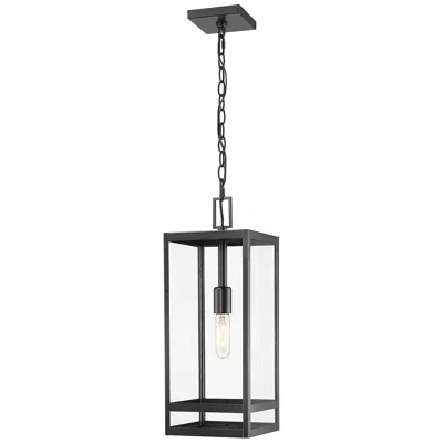 Z-lite Nuri By  Black 7.5 Inch 1 Light Outdoor Chain Mount Ceiling Fixture