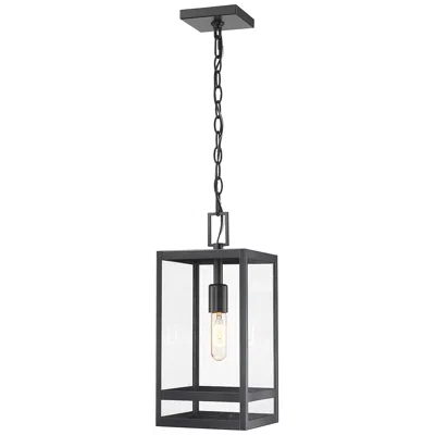 Z-lite Nuri By  Black 7.5 Inch 1 Light Outdoor Chain Mount Ceiling Fixture
