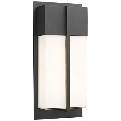 Z-lite Nyx 13" High Black Led Outdoor Wall Light