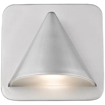 Z-lite Obelisk 6 1/4" High Silver Led Outdoor Wall Light