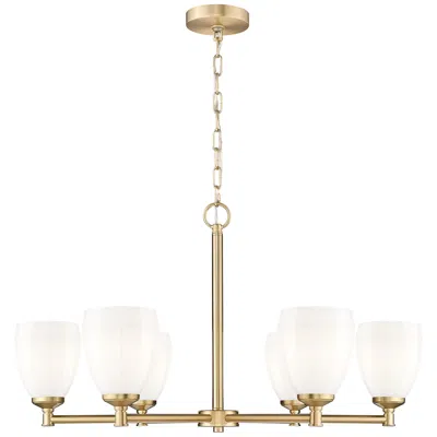 Z-lite Oren 32" Wide 6-light Gold Uplight Chandelier