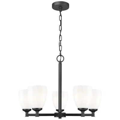 Z-lite Oren By  Matte Black 5 Light Chandelier