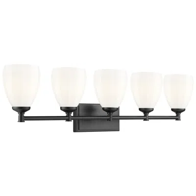 Z-lite Oren By  Matte Black 5 Light Vanity