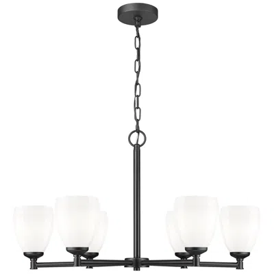Z-lite Oren By  Matte Black 6 Light Chandelier