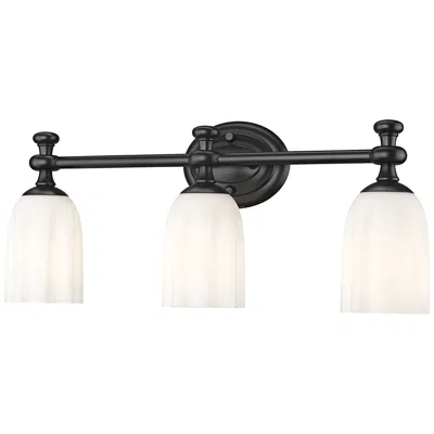 Z-lite Orion 22" Wide Matte Black 3-light Vanity Bath Light