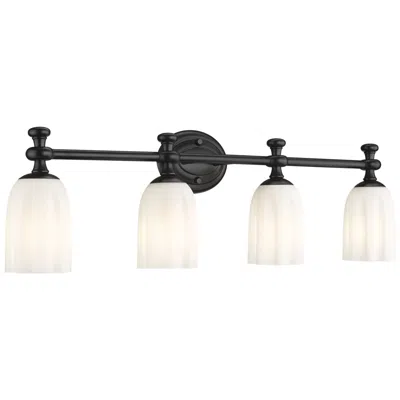 Z-lite Orion 31 1/4" Wide Matte Black 4-light Bath Light