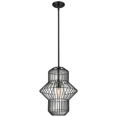 Z-lite Orsay By  Matte Black 15 Inch 1 Light Pendant