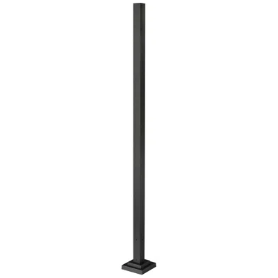 Z-lite Outdoor Post 96"h Black Square Outdoor Pole With Base