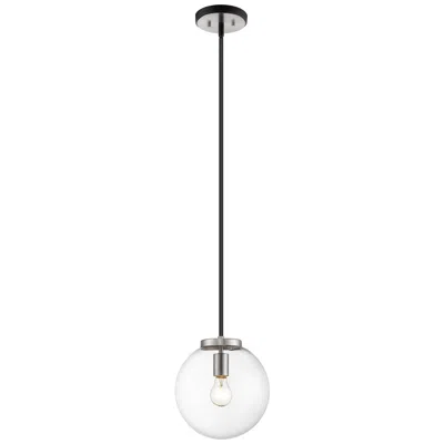 Z-lite Parsons By  Matte Black + Brushed Nickel 10 Inch 1 Light Pendant
