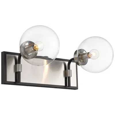 Z-lite Parsons By  Matte Black + Brushed Nickel 16 Inch 2 Light Vanity