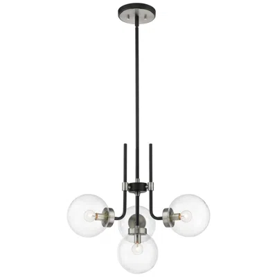 Z-lite Parsons By  Matte Black + Brushed Nickel 22 Inch 4 Light Chandelier