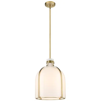Z-lite Pearson 12 1/4" Wide Rubbed Brass Pendant Light