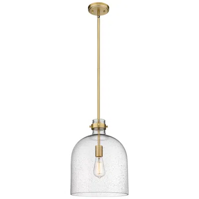Z-lite Pearson By  Rubbed Brass 12 Inch 1 Light Pendant