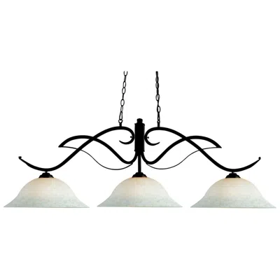Z-lite Phoenix 54" Wide Bronze 3-light Billiard Pendant