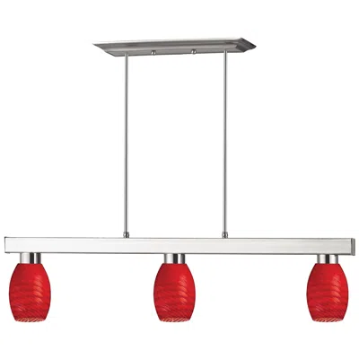 Z-lite Players By  Brushed Nickel 3 Light Billiard Light