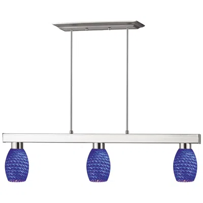 Z-lite Players By  Brushed Nickel 3 Light Billiard Light