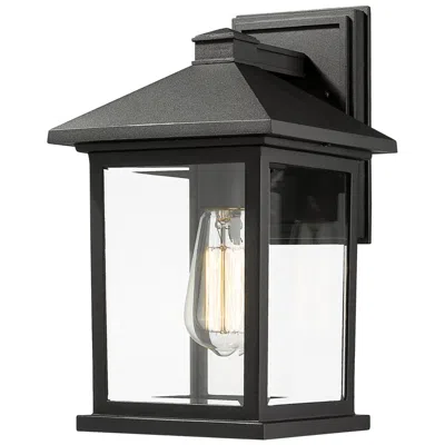 Z-lite Portland 14" High Black Traditional Outdoor Wall Light