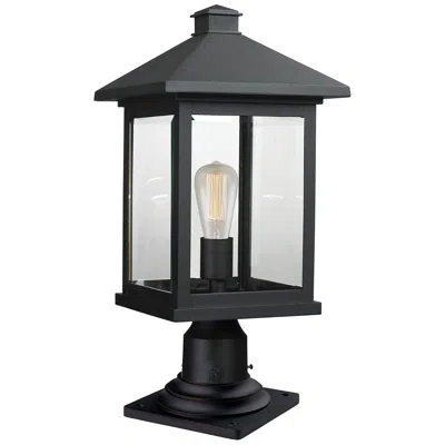 Z-lite Portland 20 1/2" High Black Metal Outdoor Pier Mount Light