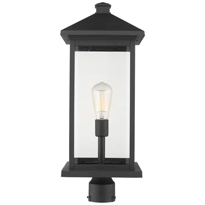 Z-lite Portland 24" High Black Metal Outdoor Post Light