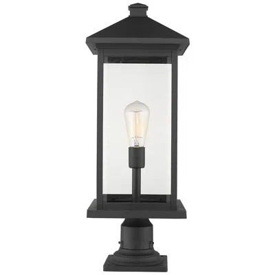 Z-lite Portland By  Black 26 Inch 1 Light Outdoor Pier Mounted Fixture