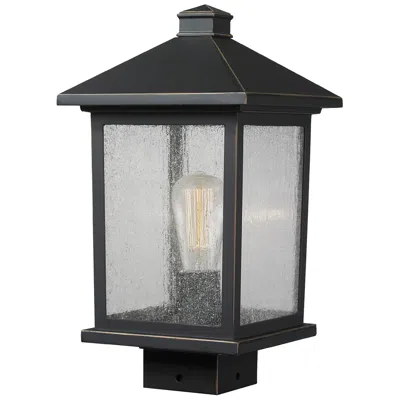 Z-lite Portland By  Oil Rubbed Bronze 14.375 Inch 1 Light Post Mount Light