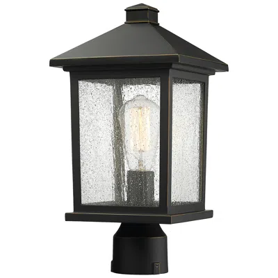 Z-lite Portland By  Oil Rubbed Bronze 16 Inch 1 Light Post Mount Light