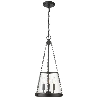 Z-lite Prescott 12" Wide Matte Black 3-light Mini Pendant