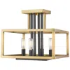 Z-lite Quadra 13" Wide Olde Brass And Bronze 4-light Ceiling Light