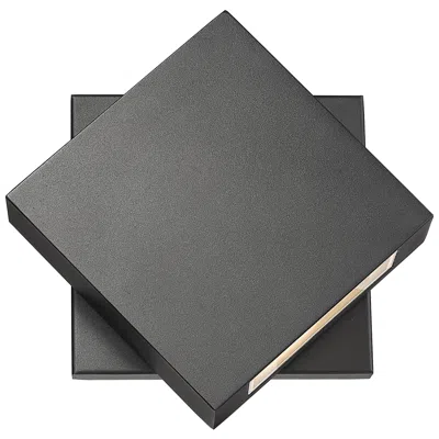 Z-lite Quadrate 9 1/4" High Black Led Outdoor Wall Light