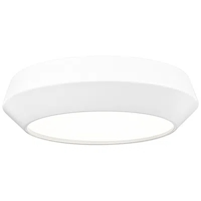 Z-lite Quasars By  12 Inch Matte White 1 Light Flush Mount