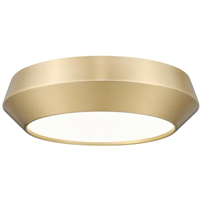 Z-lite Quasars By  12 Inch Modern Gold 1 Light Flush Mount