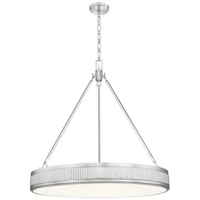 Z-lite Quinn By  32 Inch Satin Nickel 3 Light Pendant