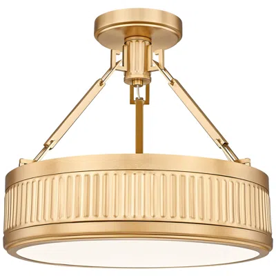 Z-lite Quinn Led-integrated 18 Inch Modern Gold 1 Light Semi Flush Mount