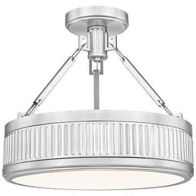Z-lite Quinn Led-integrated 18 Inch Satin Nickel 1 Light Semi Flush Mount