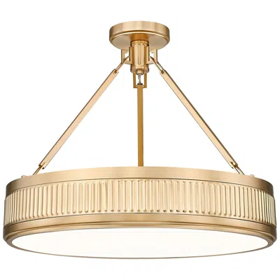 Z-lite Quinn Led-integrated 26 Inch Modern Gold 3 Light Semi Flush Mount